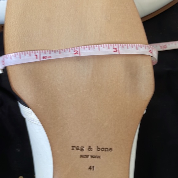 Rag&Bone Amber Striped-Web Leather Loafer Color-White/Black Size-11/41 NWT - Picture 9 of 16